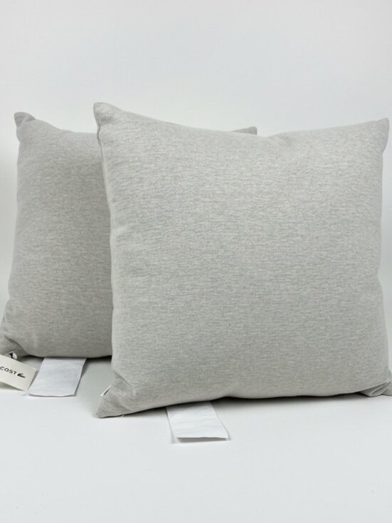 Amazon.com: Lacoste Sportswear Decorative Pillow – 16 Lacoste Sportswear heather gray pillows embroidered broken logo-NWT